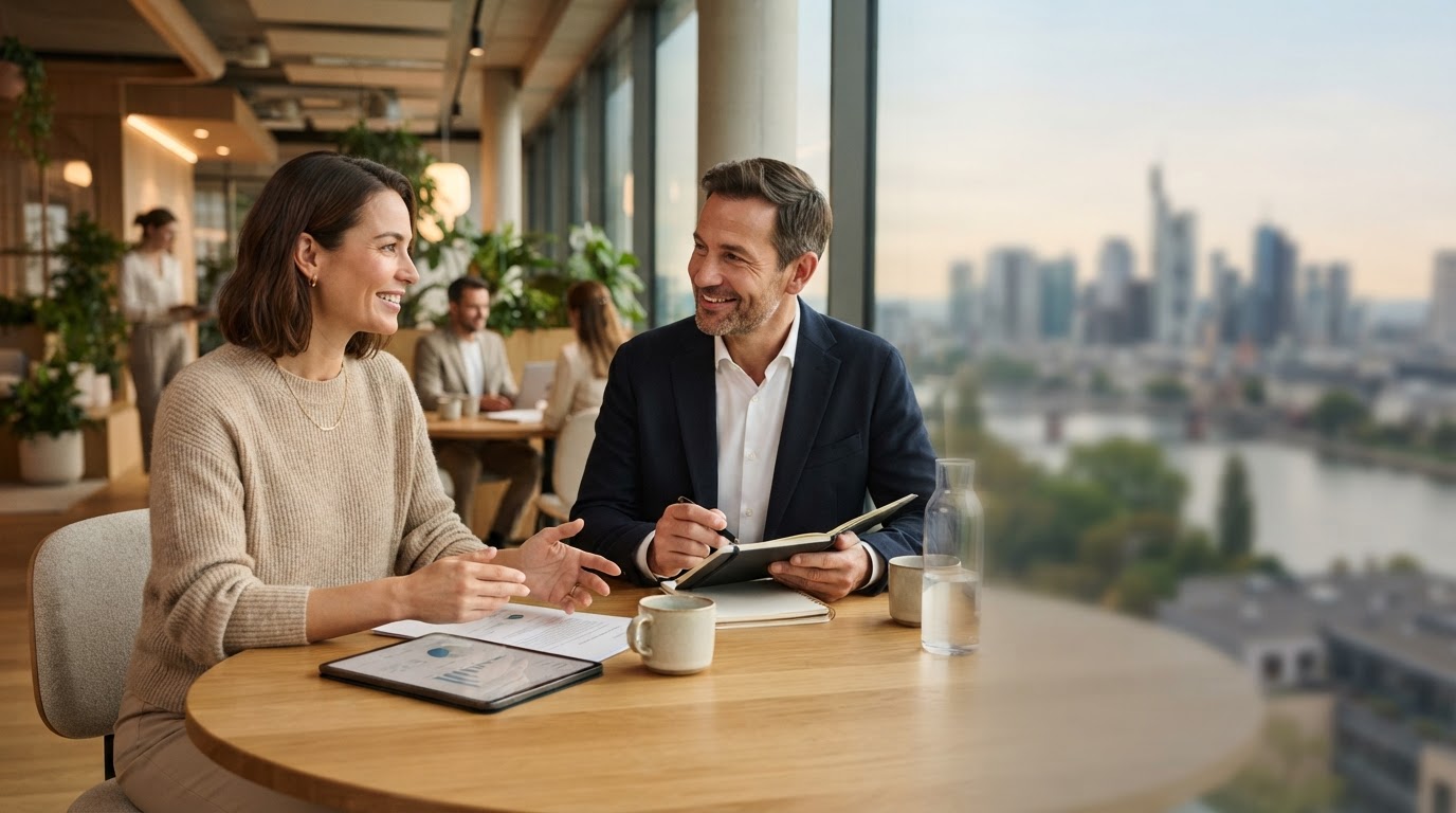 Sevakon Felruno Arbeitsplatz mit Monitor, der Datentrends für Trading-Entscheidungen zeigt